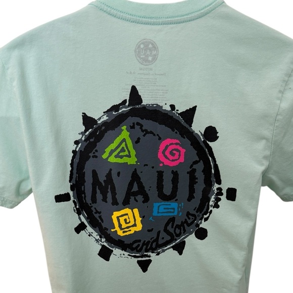 MAUI & SONS Hawaii Surf Logo Tee Shirt Men M Medium - Picture 6 of 6
